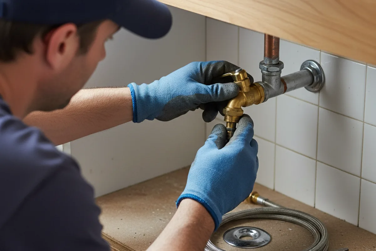 Shutoff valve and fitting work during Emergency Plumbing in Lodi